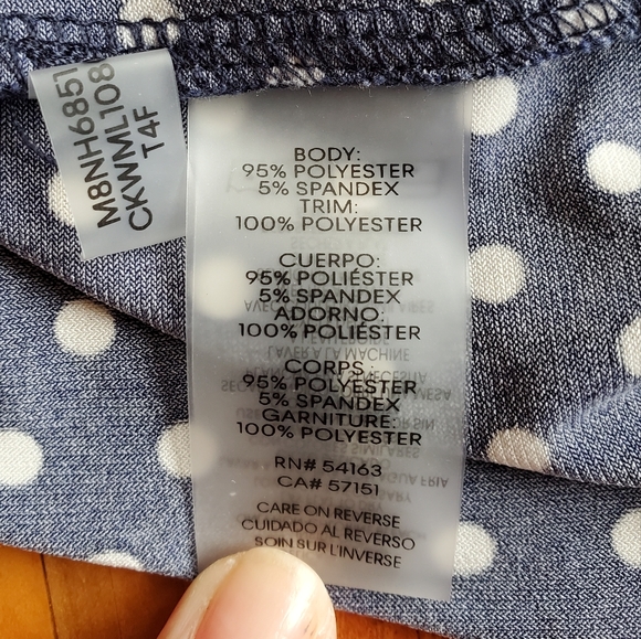 Calvin Klein Navy Polka Dot Tank - Picture 8 of 8